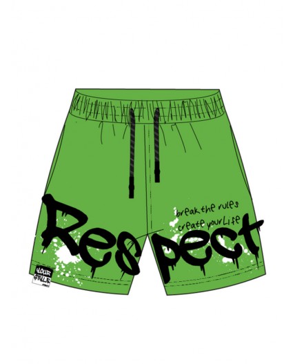 Шорты трикотажные для мальчиков светло-зеленый,черный