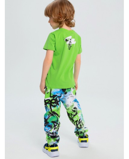 Брюки трикотажные для мальчиков разноцветный