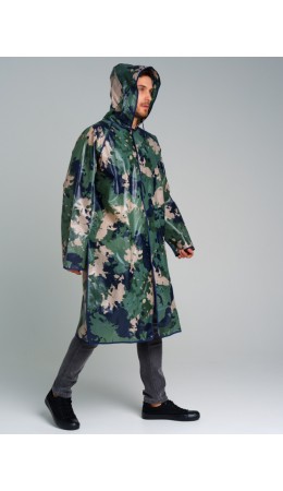 Плащ из полимерного материала для мужчин (дождевик) прозрачный,разноцветный