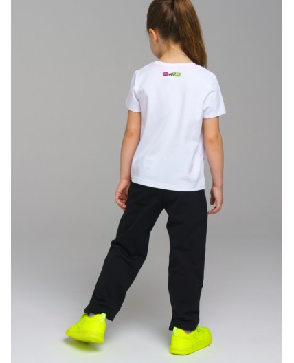 Брюки трикотажные для девочек черный