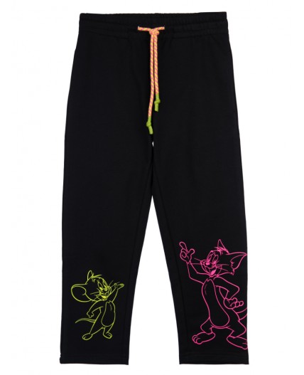 Брюки трикотажные для девочек черный