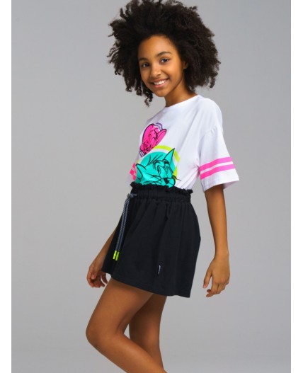 Шорты трикотажные для девочек, 2 шт в комплекте светло-зеленый,черный