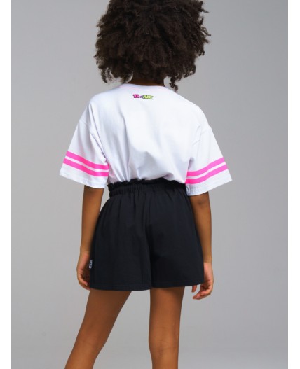 Шорты трикотажные для девочек, 2 шт в комплекте светло-зеленый,черный