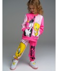 Брюки трикотажные для девочек разноцветный