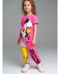 Брюки трикотажные для девочек разноцветный