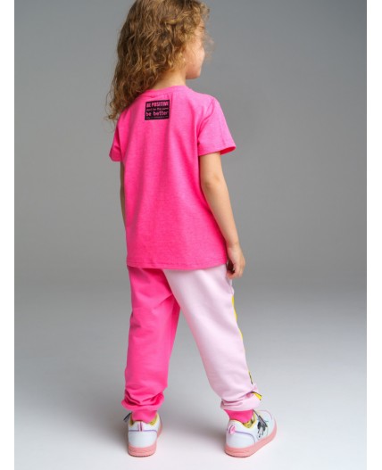 Брюки трикотажные для девочек разноцветный