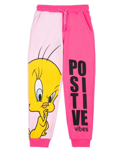 Брюки трикотажные для девочек разноцветный