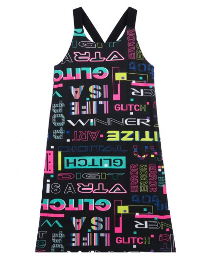 Платье трикотажное для девочек разноцветный