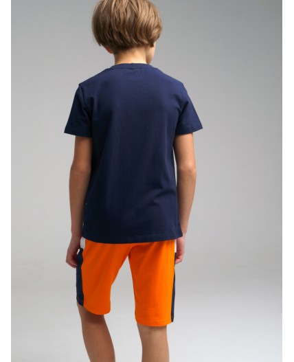 Футболка для мальчика тёмно-синий,разноцветный
