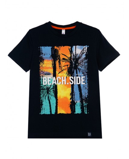 Футболка для мальчика тёмно-синий,разноцветный