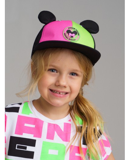 Бейсболка с принтом Disney для девочки розовый,зеленый,черный