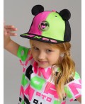 Бейсболка с принтом Disney для девочки розовый,зеленый,черный