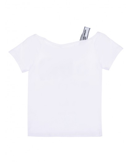 Фуфайка трикотажная для девочек (футболка) белый