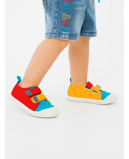 Кеды для мальчиков красный,голубой,жёлтый