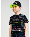 Кепка текстильная для мальчиков черный,светло-зеленый