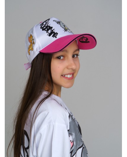 Кепка текстильная для девочек разноцветный