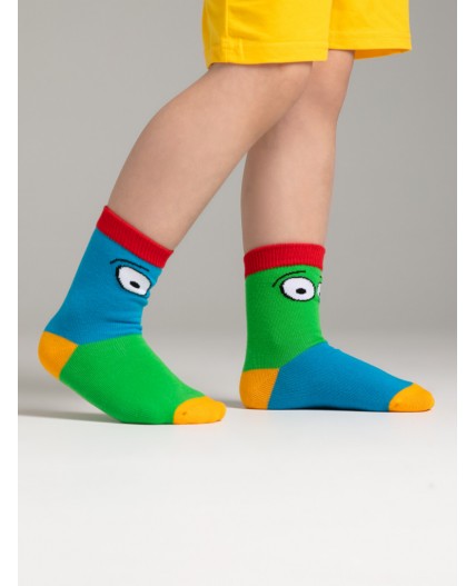 Носки трикотажные для мальчиков, 2 пары в комплекте разноцветный