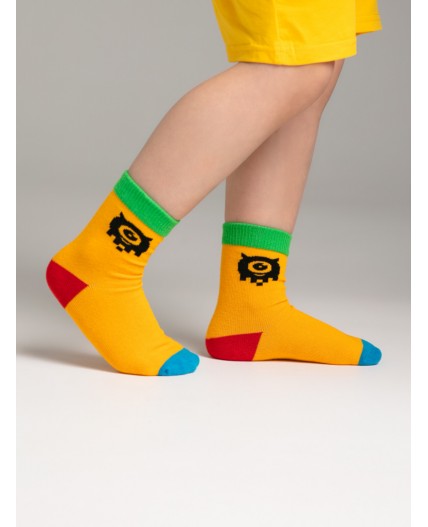 Носки трикотажные для мальчиков, 2 пары в комплекте разноцветный