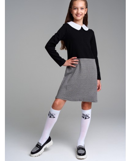 Гольфы трикотажные для девочек белый,черный