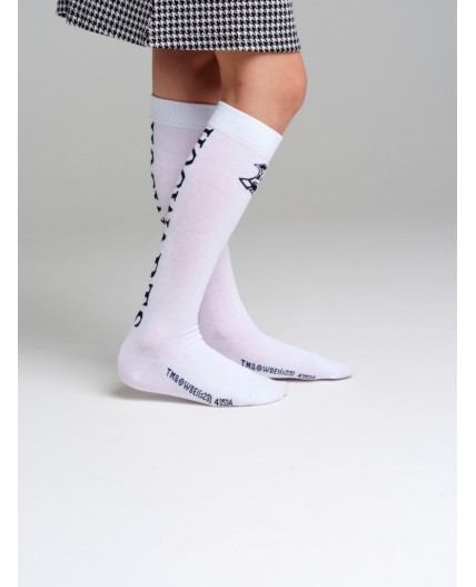 Гольфы трикотажные для девочек белый,черный