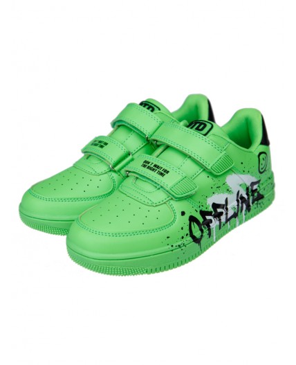 Кроссовки для мальчиков зеленый,черный,белый