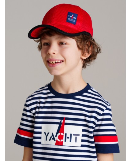 Кепка текстильная для мальчиков красный
