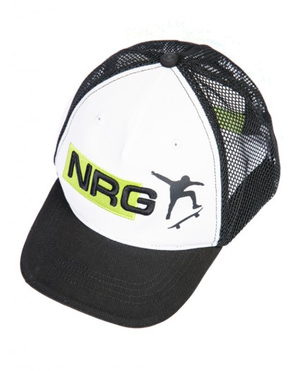 Кепка текстильная для мальчиков белый,черный