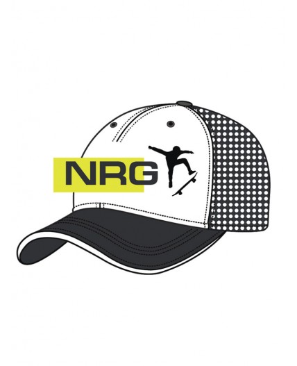 Кепка текстильная для мальчиков белый,черный