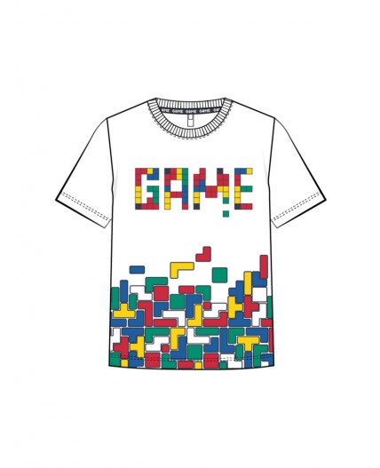 Фуфайка трикотажная для мальчиков (футболка) белый,разноцветный