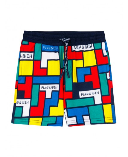 Шорты трикотажные для мальчиков разноцветный