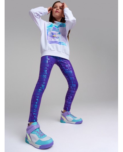 Брюки трикотажные для девочек (легинсы) сиреневый