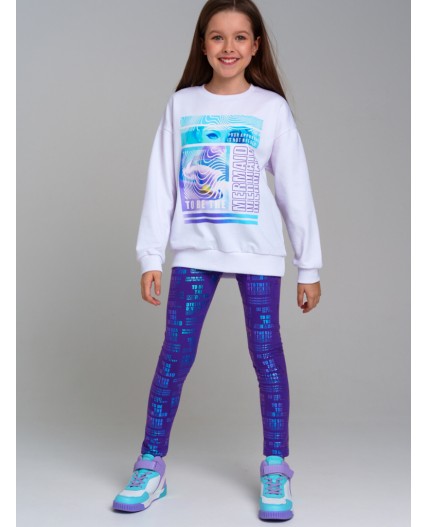 Брюки трикотажные для девочек (легинсы) сиреневый