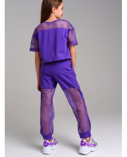 Брюки трикотажные для девочек сиреневый