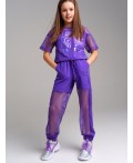 Брюки трикотажные для девочек сиреневый