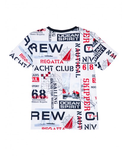 Фуфайка трикотажная для мальчиков (футболка) разноцветный