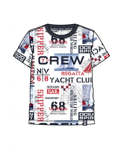 Фуфайка трикотажная для мальчиков (футболка) разноцветный