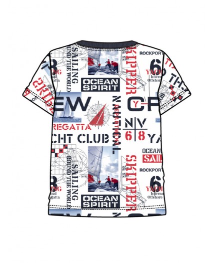 Фуфайка трикотажная для мальчиков (футболка) разноцветный