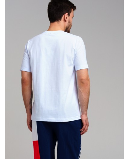 Фуфайка трикотажная для мужчин (футболка) белый,разноцветный