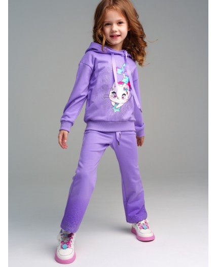 Брюки трикотажные для девочек фиолетовый