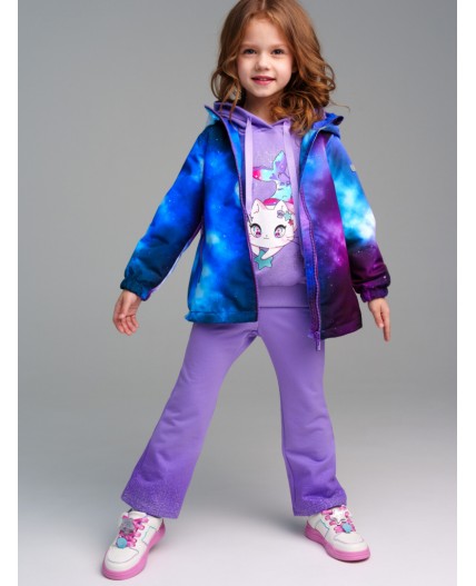 Брюки трикотажные для девочек фиолетовый