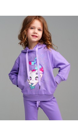 Толстовка трикотажная для девочек фиолетовый