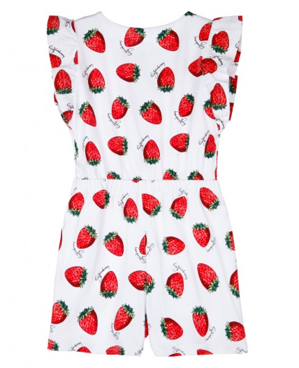 Комбинезон детский трикотажный для девочек белый,разноцветный