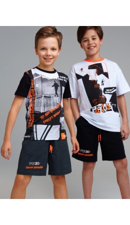 Шорты трикотажные для мальчиков, 2 шт в комплекте черный,серый