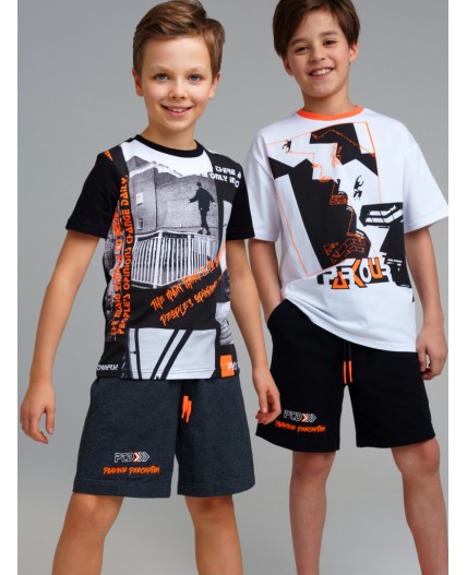 Шорты трикотажные для мальчиков, 2 шт в комплекте черный,серый