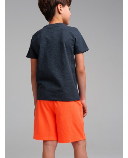 Шорты трикотажные для мальчиков, 2 шт в комплекте черный,оранжевый