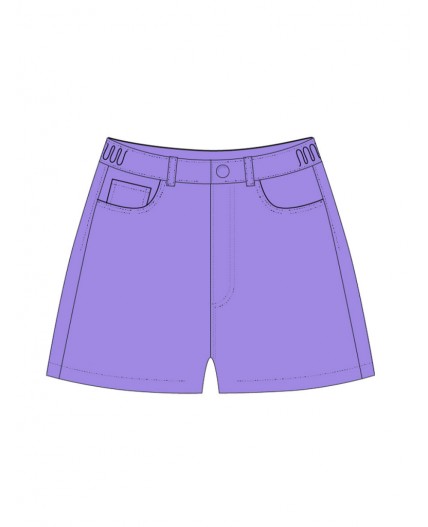 Шорты текстильные для девочек сиреневый