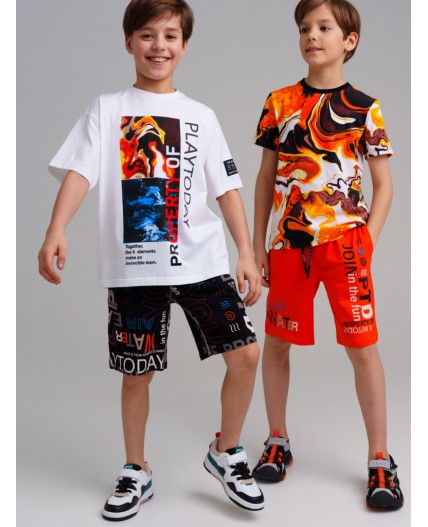 Шорты трикотажные для мальчиков, 2 шт в комплекте разноцветный