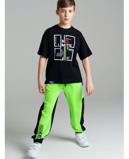 Фуфайка трикотажная для мальчиков (футболка) черный