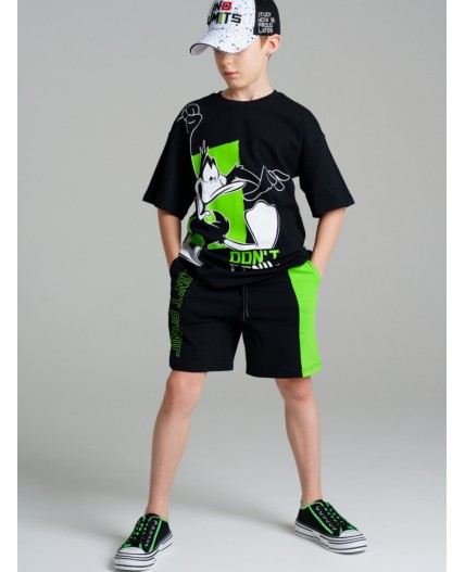 Шорты трикотажные для мальчиков черный,зеленый