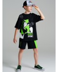 Шорты трикотажные для мальчиков черный,зеленый